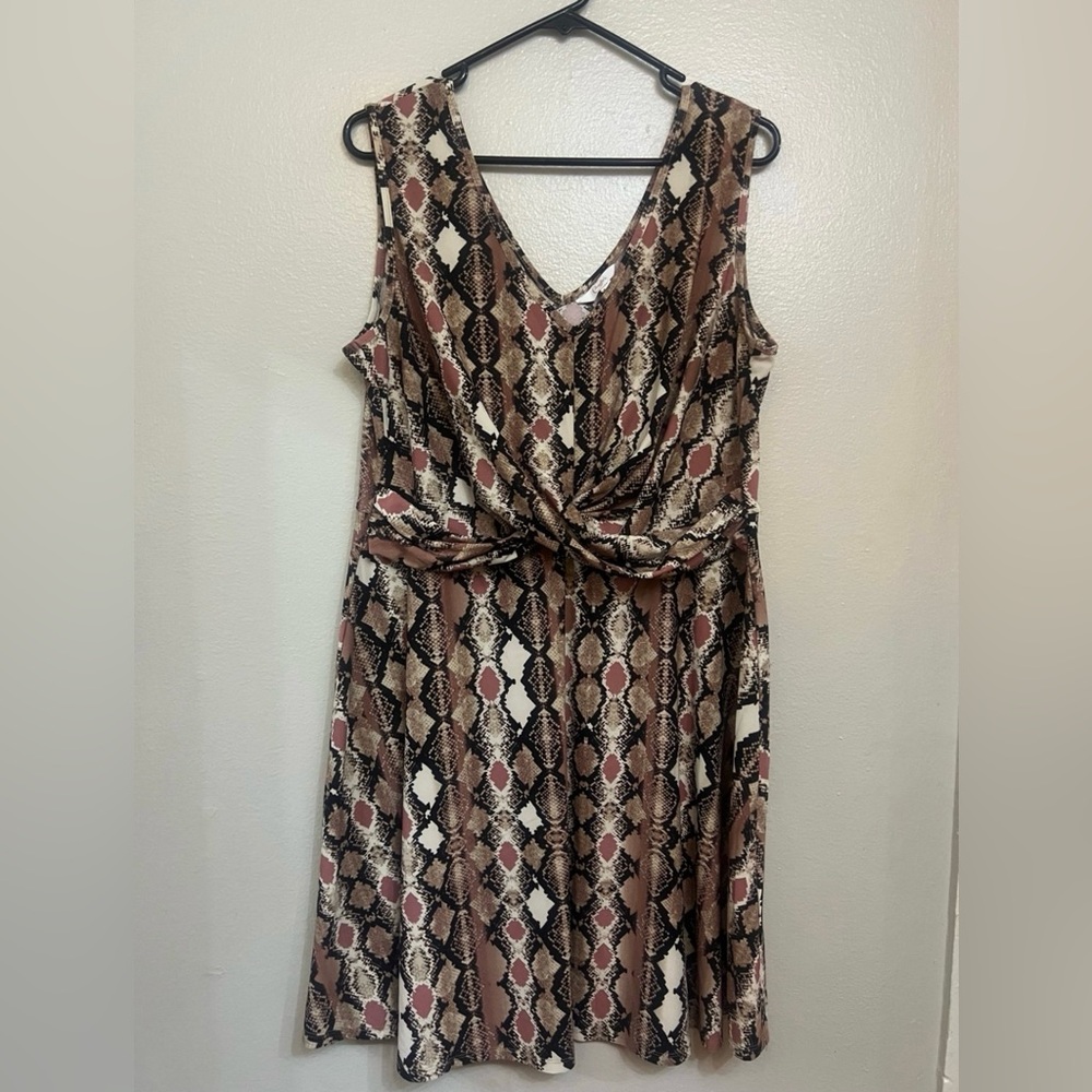 Candies Sleeveless Snake Print Dress